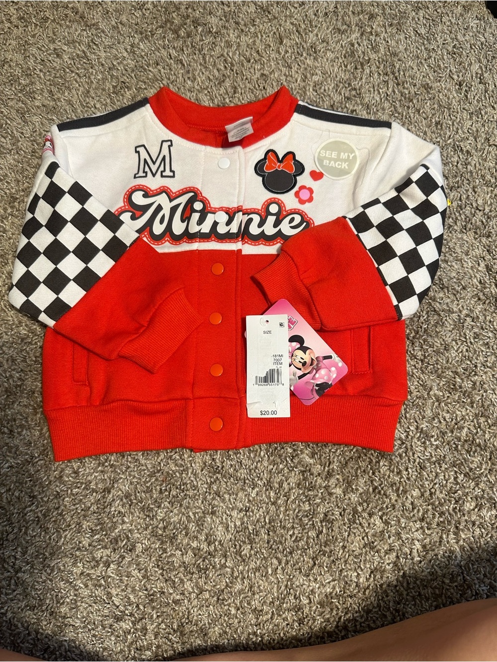 Disney Minnie Mouse Toddler Varsity Jacket